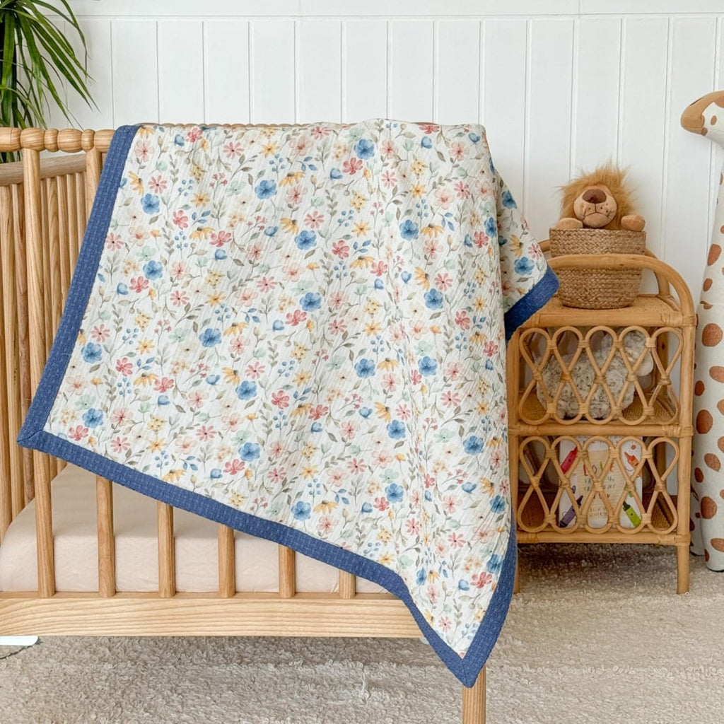 Mouliss Personalized Baby Blanket with Name – Handmade 100% Organic Cotton Newborn Gift | Custom Knit Blanket for Boys, Girls, Kids & Baby Showers