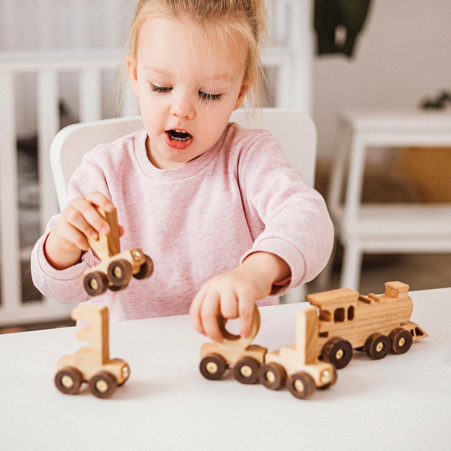 BUSY PUZZLE Personalized Wooden Name Alphabet Train with Name Letters Educational Toys Unique 1st Birthady Gift Easter Present - Handmade Lifestyle Shop