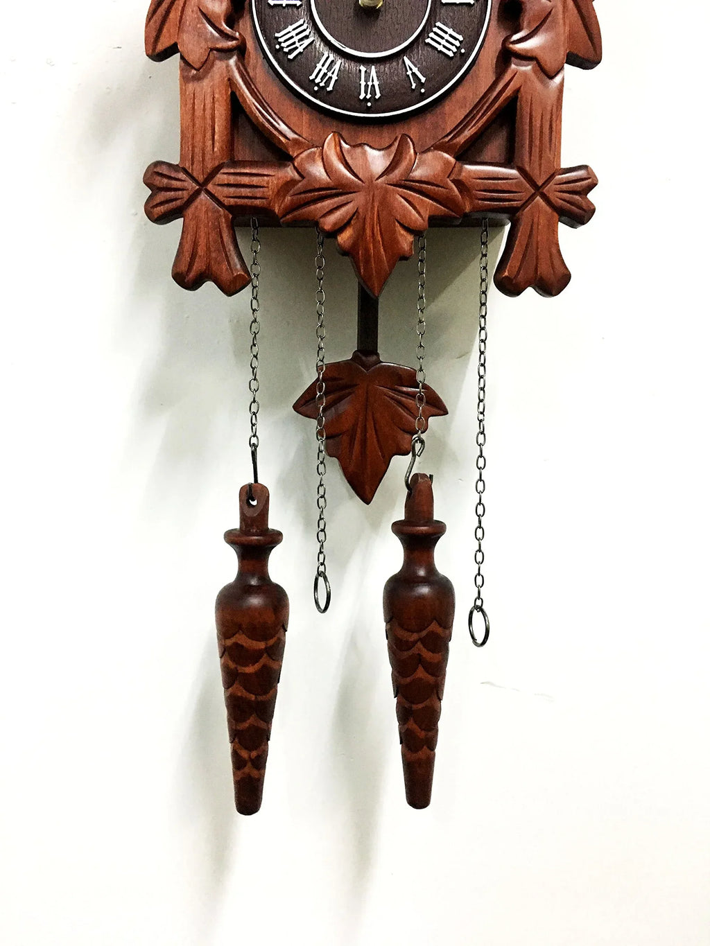 Rylai Cuckoo Clock Vintage Large Wooden Wall Clock Handcrafted 13x9.5 Inch Brown - Handmade Lifestyle Shop
