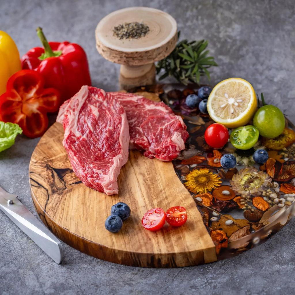 Handmade Olive Wood Charcuterie Board, Personalized Charcuterie Boards for House Warming Gifts, Olive Wood Cutting Board with Unique Floral Design, Wedding Gift for New Couple - Handmade Lifestyle Shop