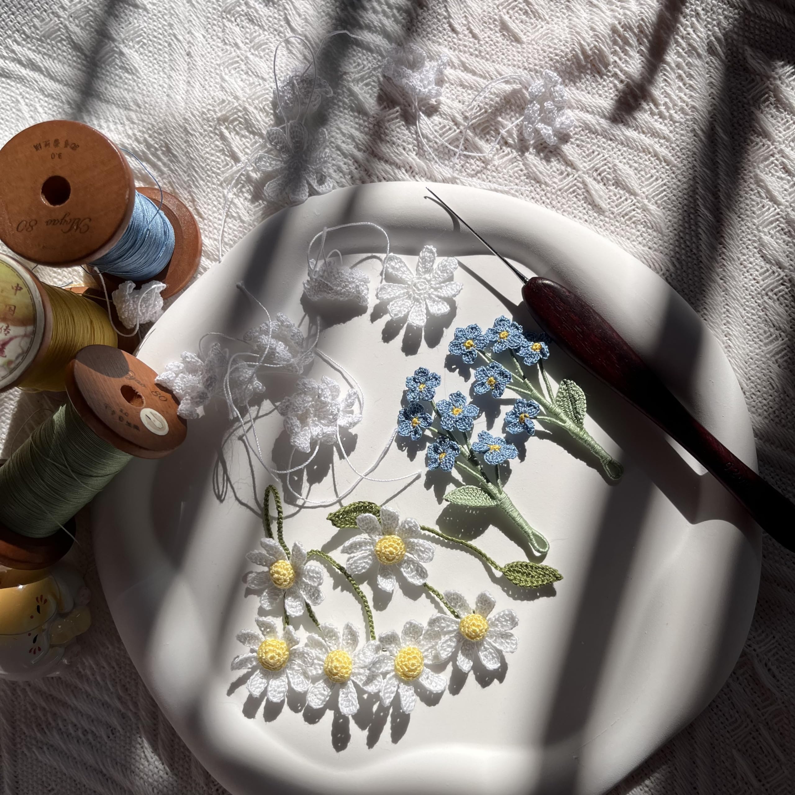 Crochet Flower Handmade Crochet Earring Drop Dangle Earring For Women Girls