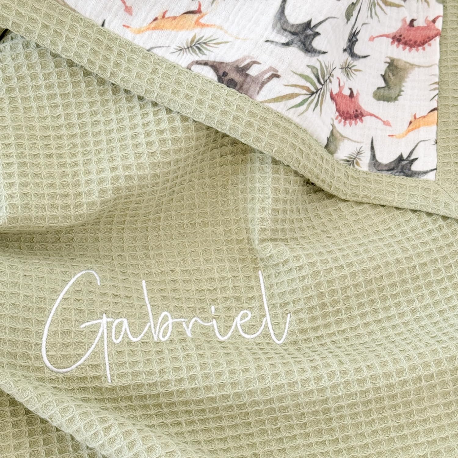 Mouliss Personalized Baby Blanket with Name – Handmade 100% Organic Cotton Newborn Gift | Custom Knit Blanket for Boys, Girls, Kids & Baby Showers