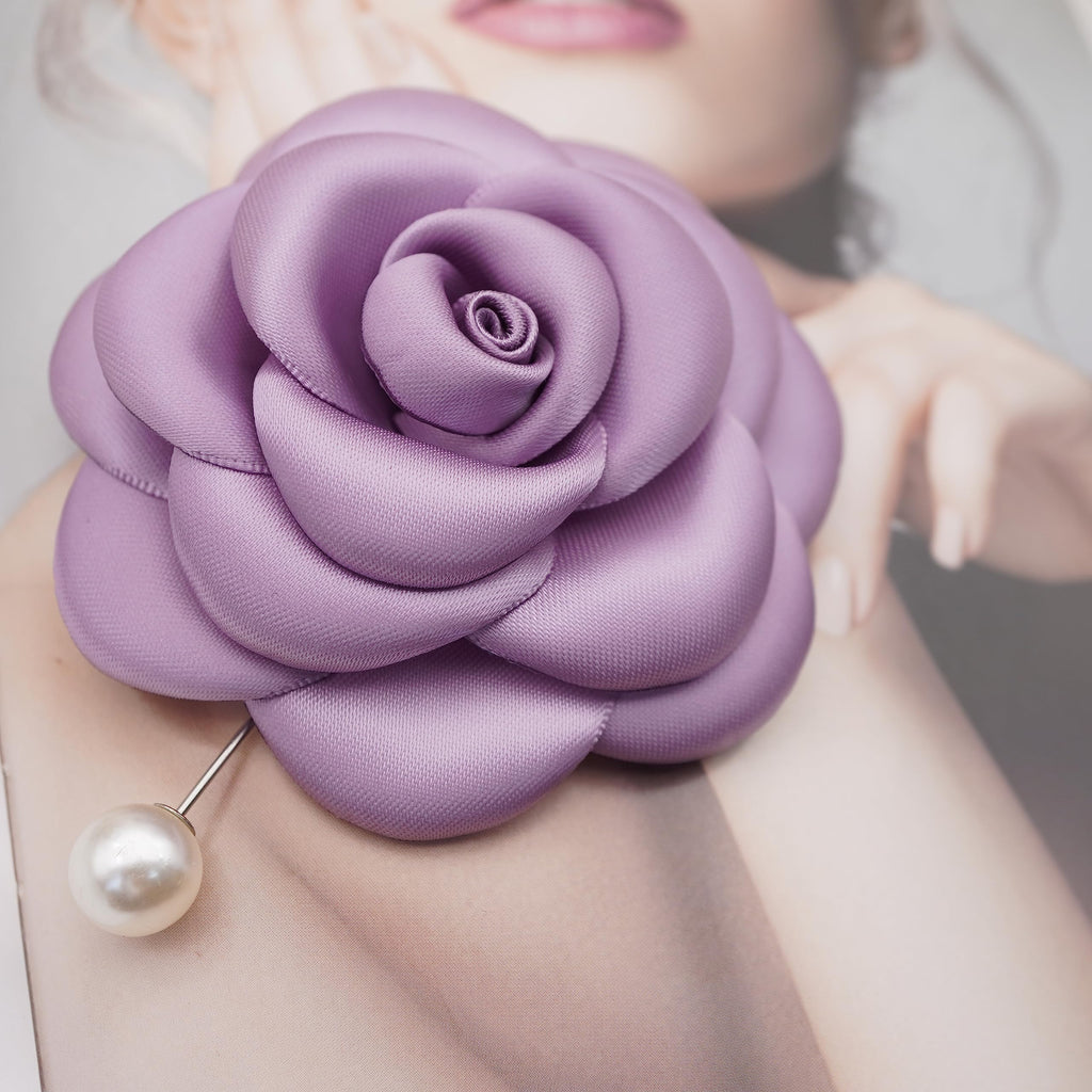 Silk Rose Flower Pin Brooch By NhanDo Handmade – COLOURFUL Floral Brooch Pin, Handmade Gift Ideas, Gift for her, Gift For Mom, Bridesmaid gift, valentines day gifts