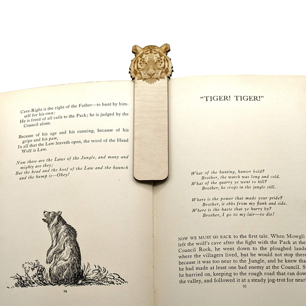 RABBIT Engraved Wood Bookmark | Baltic Birch Wooden Geometric Bunny Animal Creature Book Mark | Great Gift Idea!