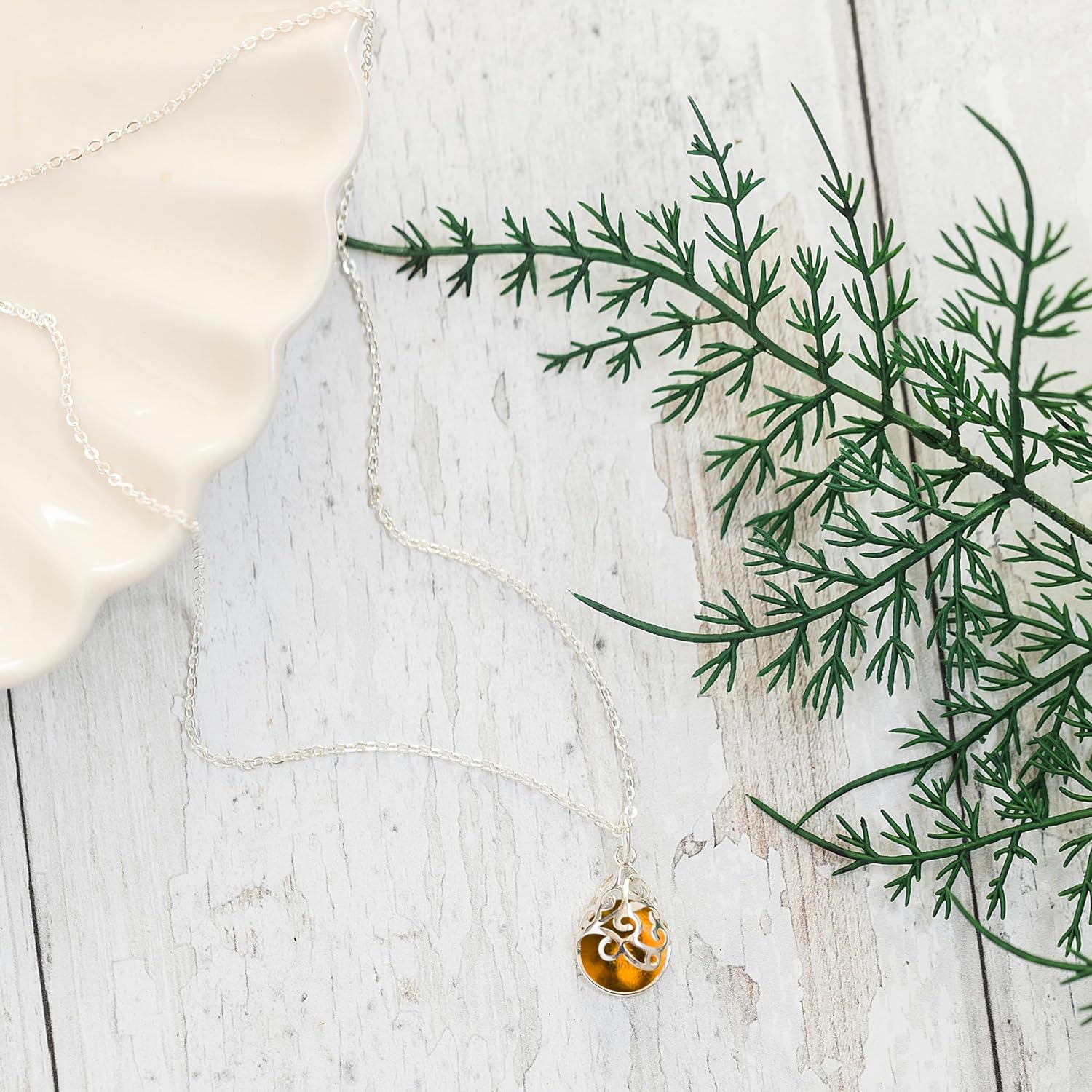 Bottled Up Designs Handmade Filigree Teardrop Necklace, Recycled Antique Glass, Sterling Silver, Eco Friendly, Made in USA, Birthday Gifts, Mothers Day, Women, Anniversary