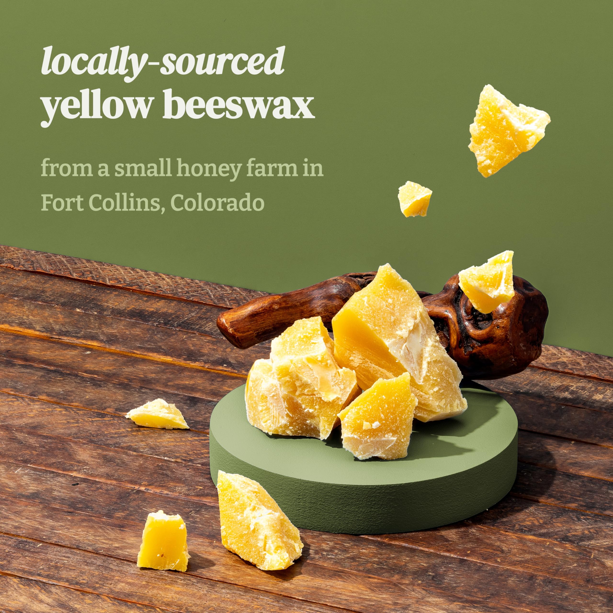 Berries Organic Beeswax Candle | 2 Ingredients | 100% Pure Beeswax Candles, Non Toxic, Natural, Organic Candles, Beeswax Candles Scented, Non Toxic Candles, 80 Hour, 10oz