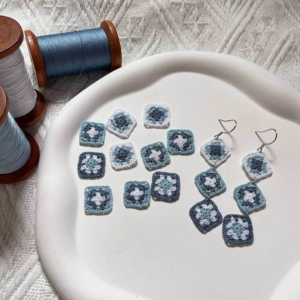 Crochet Flower Handmade Crochet Earring Drop Dangle Earring For Women Girls