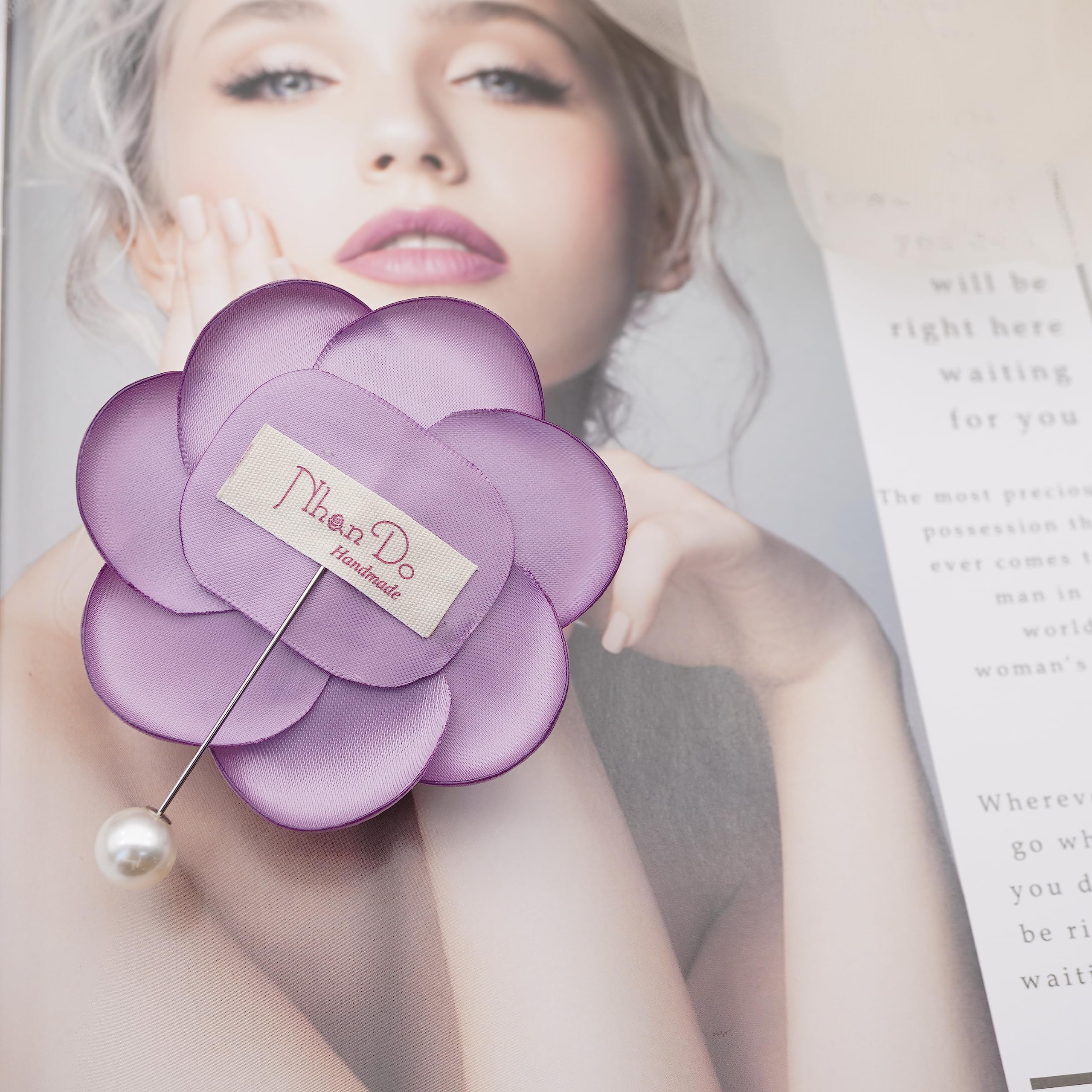 Silk Rose Flower Pin Brooch By NhanDo Handmade – COLOURFUL Floral Brooch Pin, Handmade Gift Ideas, Gift for her, Gift For Mom, Bridesmaid gift, valentines day gifts