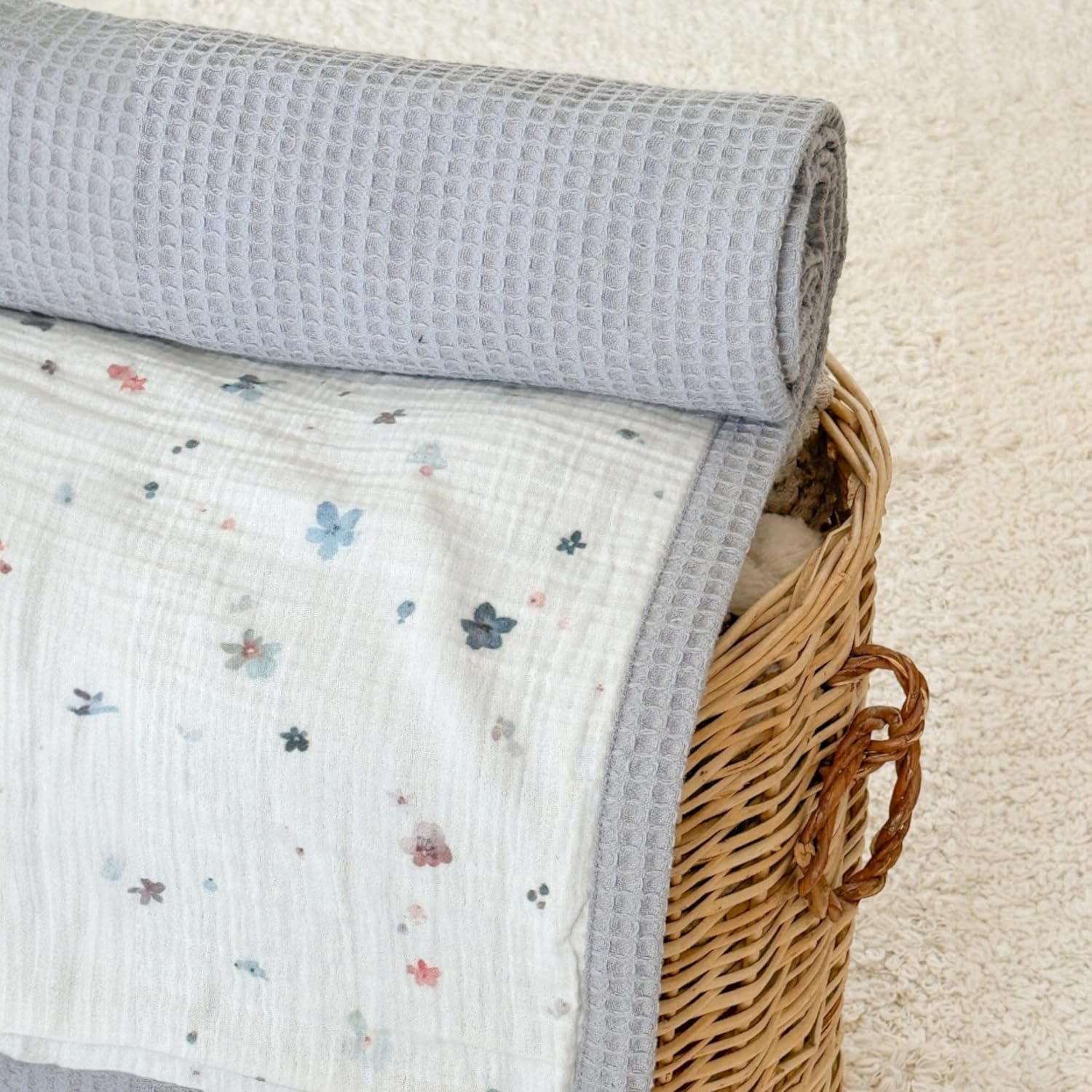 Mouliss Personalized Baby Blanket with Name – Handmade 100% Organic Cotton Newborn Gift | Custom Knit Blanket for Boys, Girls, Kids & Baby Showers