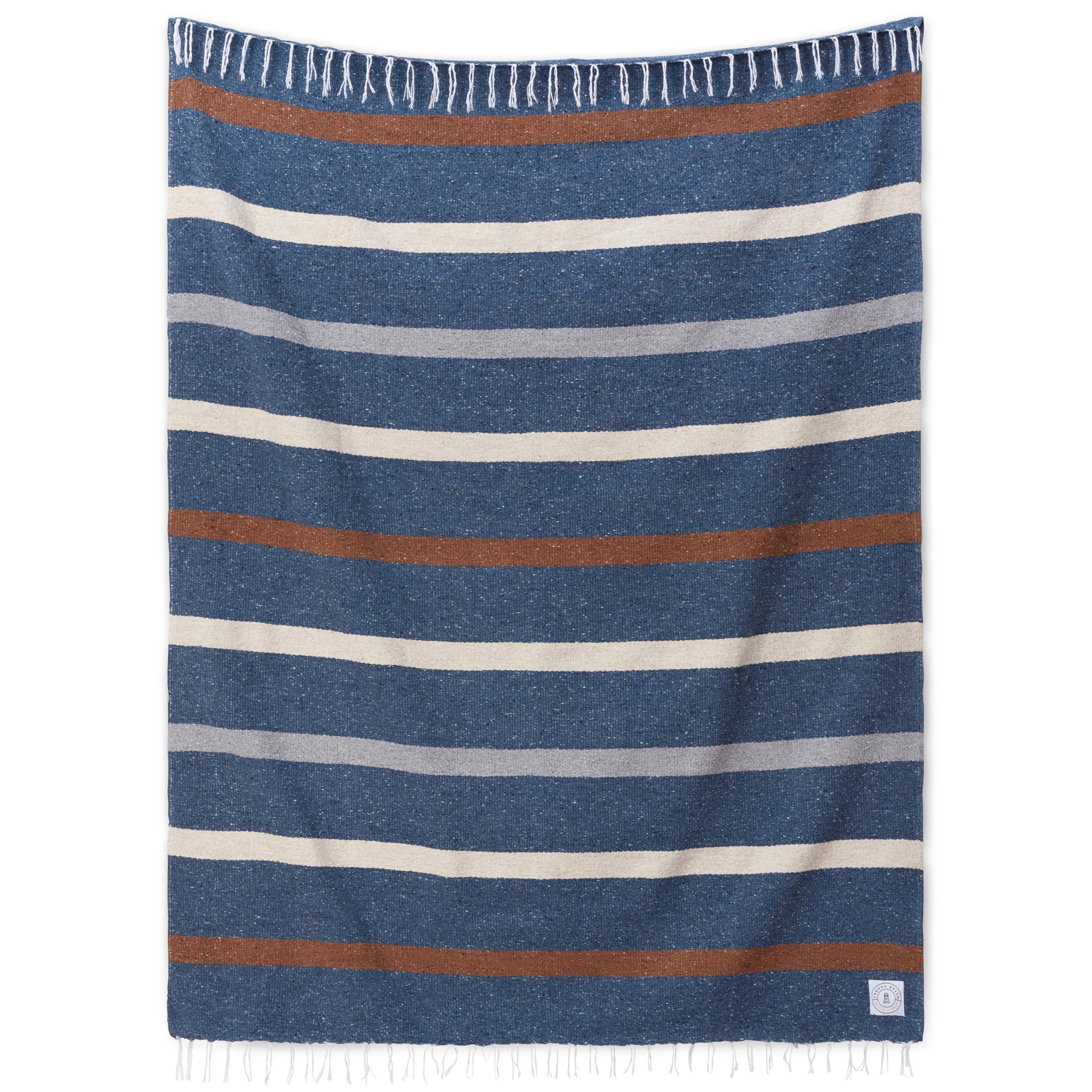 Tan Mexican Blanket by Laguna Beach Textile Co - Beach, Yoga, Camping, or Decorative Throw Blanket - Traditional Handmade Serape - Wheat Sol - Handmade Lifestyle Shop