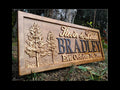 Rustic Wedding Signs Wood Wall Art Personalized Couples Gift Ideas Family Last Name Custom Name Sign Lakehouse Hunting Lodge Home Decor Tree Carved Wooden Cabin 5 Year Anniversary - Handmade Lifestyle Shop