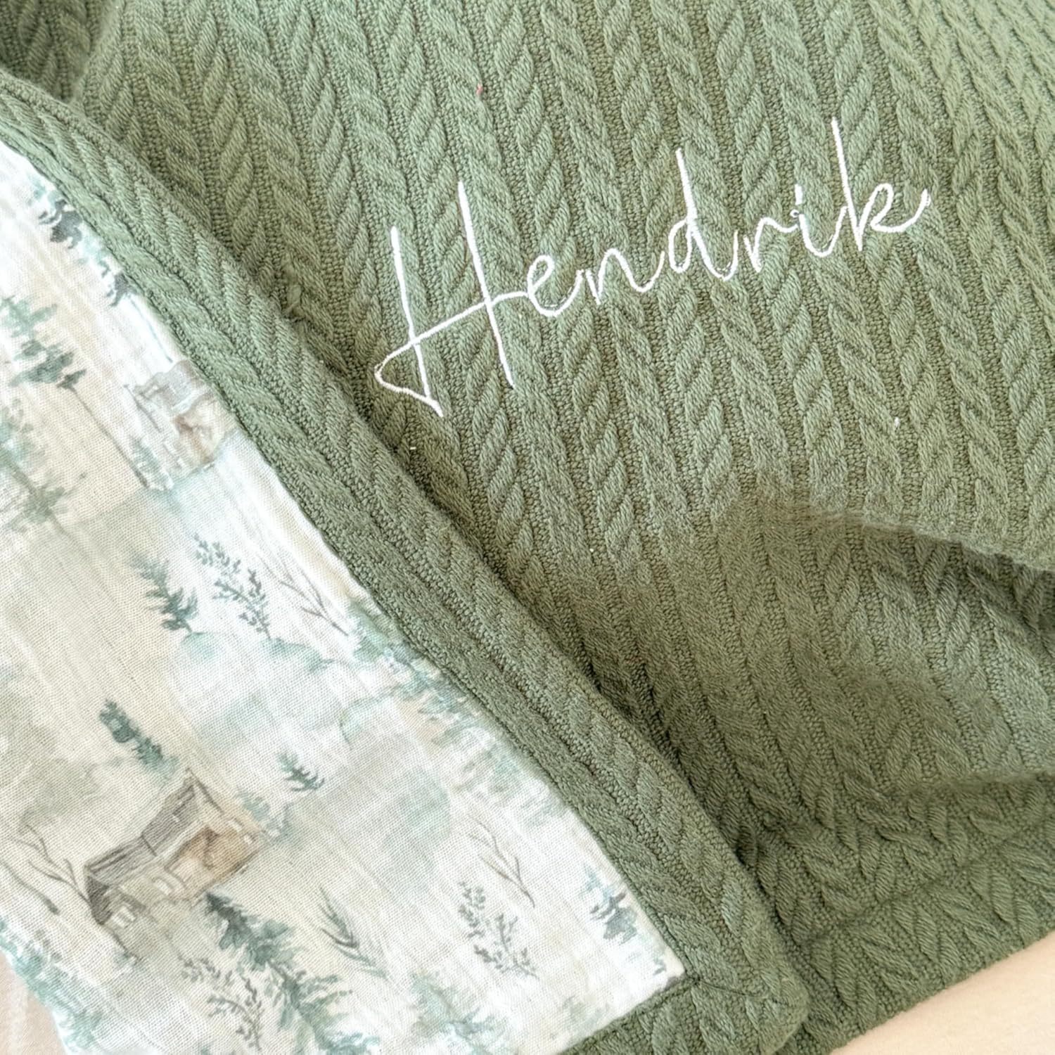 Mouliss Personalized Baby Blanket with Name – Handmade 100% Organic Cotton Newborn Gift | Custom Knit Blanket for Boys, Girls, Kids & Baby Showers