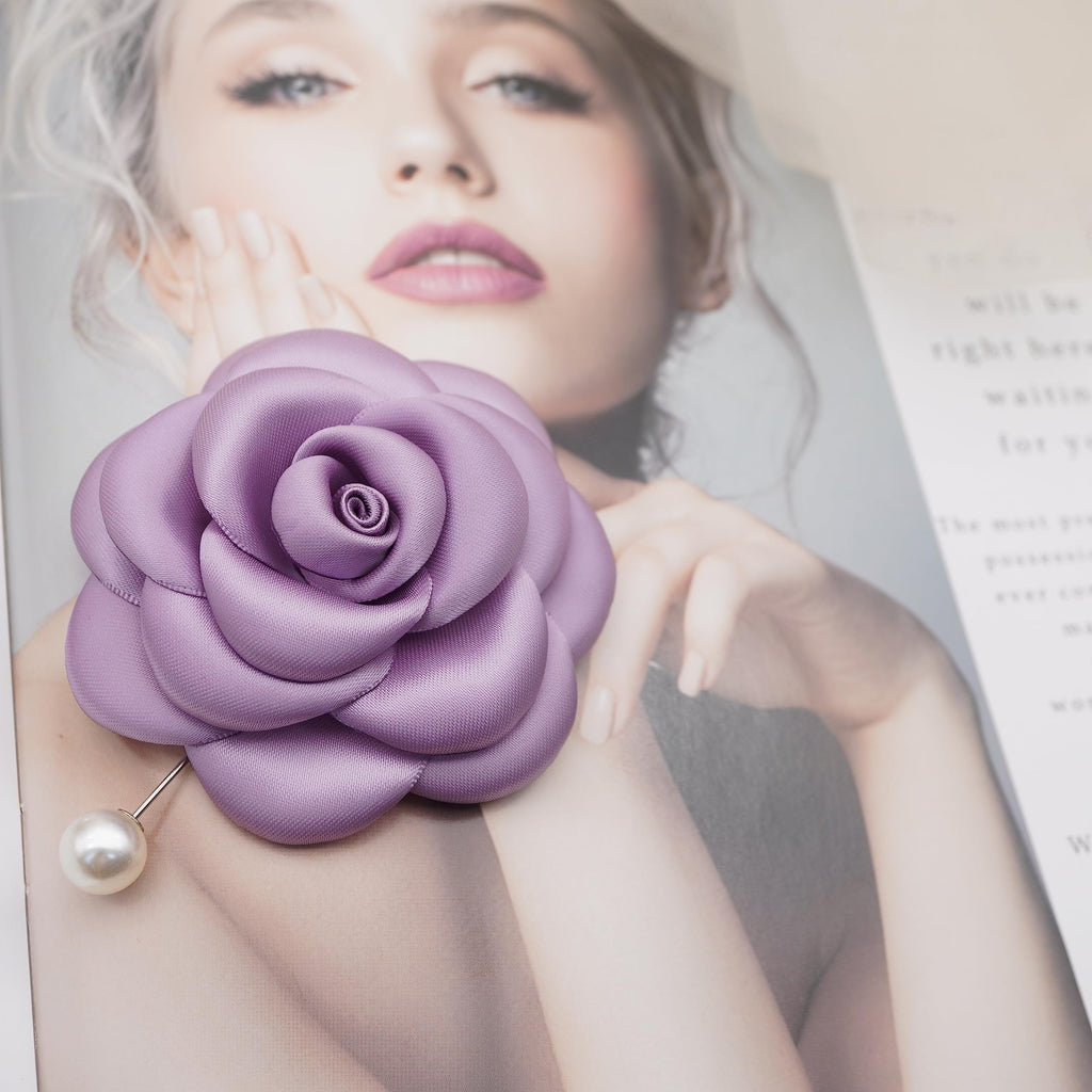 Silk Rose Flower Pin Brooch By NhanDo Handmade – COLOURFUL Floral Brooch Pin, Handmade Gift Ideas, Gift for her, Gift For Mom, Bridesmaid gift, valentines day gifts