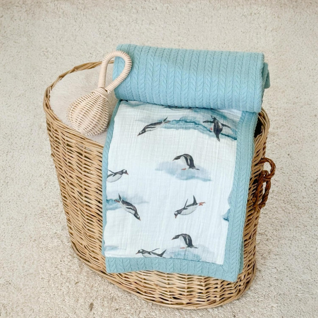 Mouliss Personalized Baby Blanket with Name – Handmade 100% Organic Cotton Newborn Gift | Custom Knit Blanket for Boys, Girls, Kids & Baby Showers