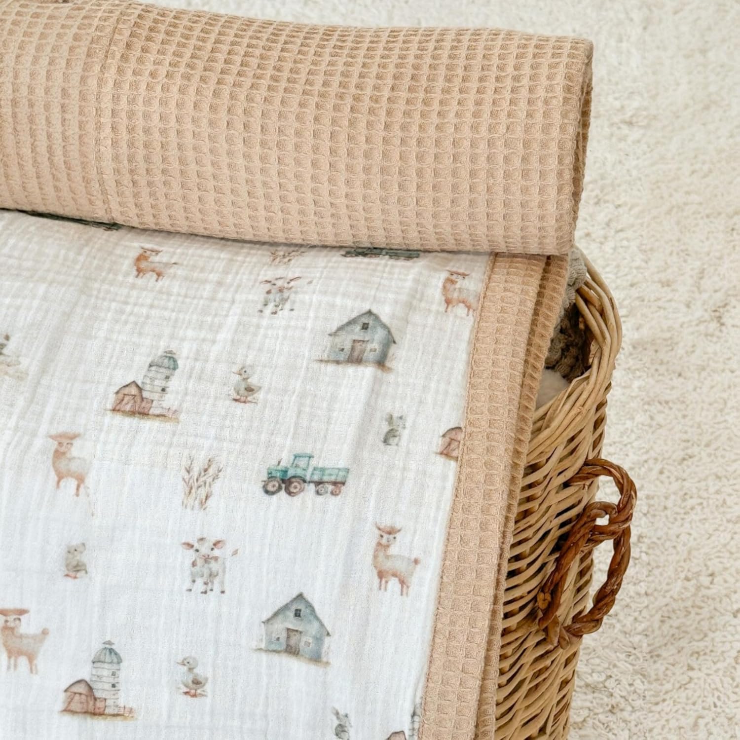 Mouliss Personalized Baby Blanket with Name – Handmade 100% Organic Cotton Newborn Gift | Custom Knit Blanket for Boys, Girls, Kids & Baby Showers