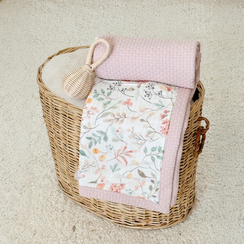 Mouliss Personalized Baby Blanket with Name – Handmade 100% Organic Cotton Newborn Gift | Custom Knit Blanket for Boys, Girls, Kids & Baby Showers