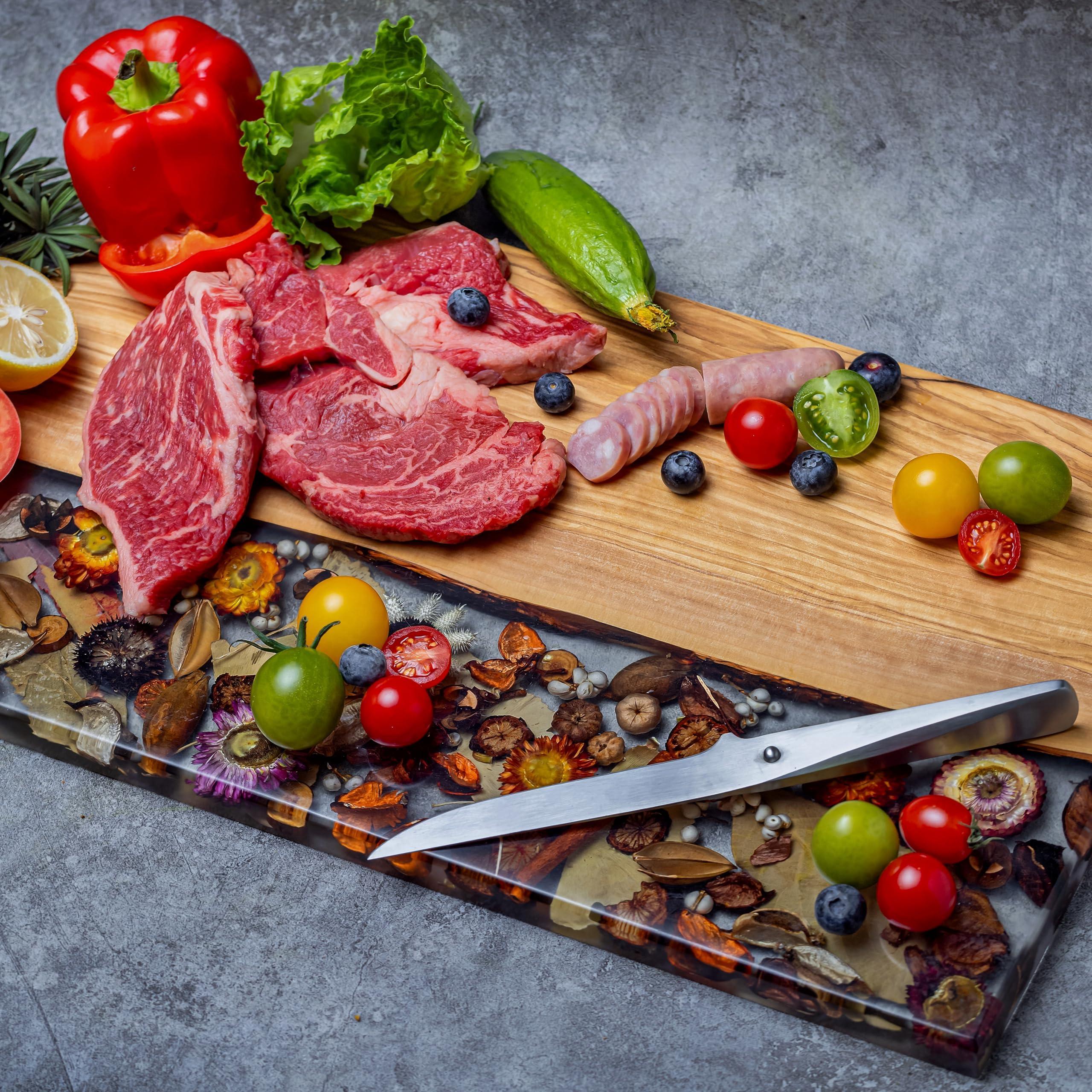 Handmade Olive Wood Charcuterie Board, Personalized Charcuterie Boards for House Warming Gifts, Olive Wood Cutting Board with Unique Floral Design, Wedding Gift for New Couple - Handmade Lifestyle Shop