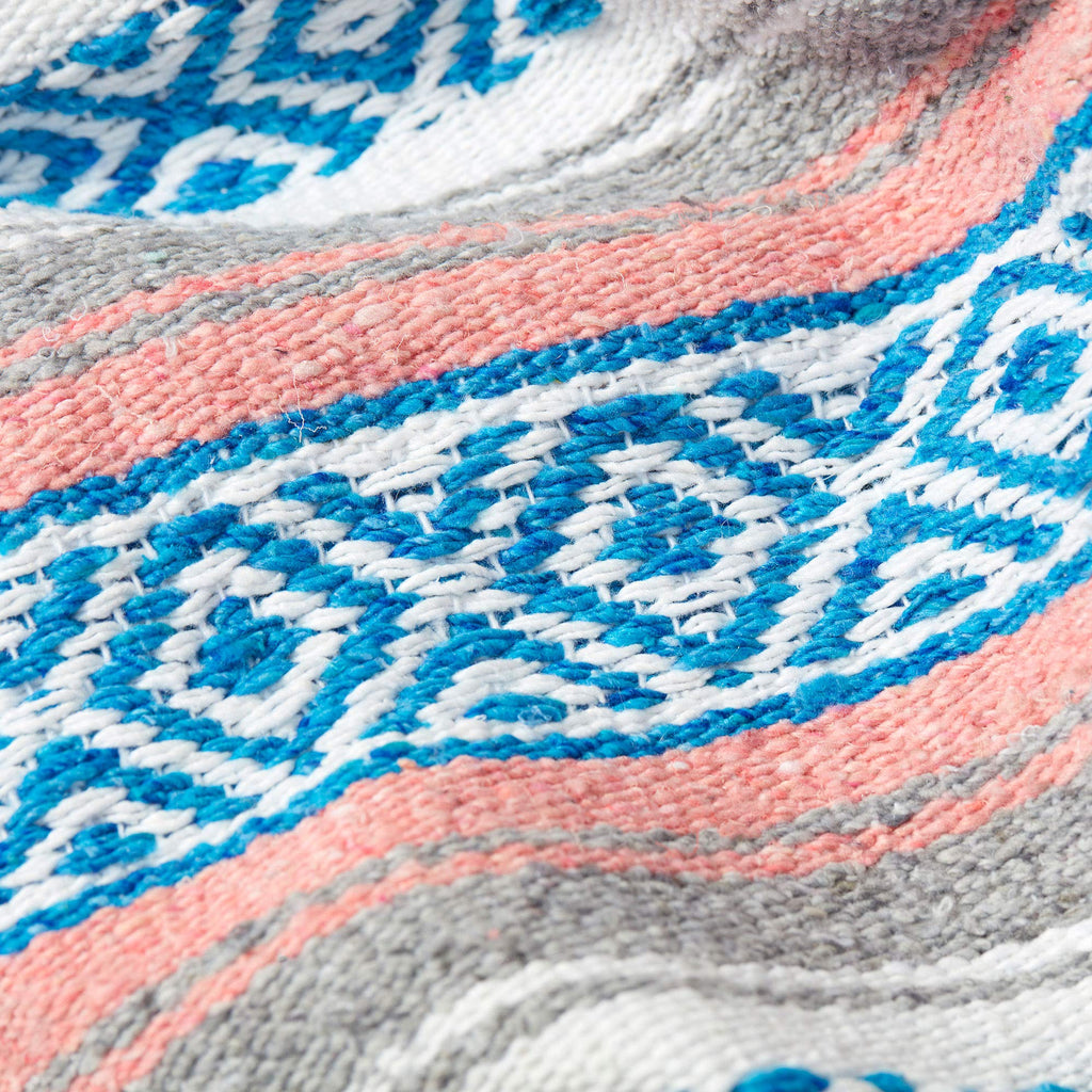 Tan Mexican Blanket by Laguna Beach Textile Co - Beach, Yoga, Camping, or Decorative Throw Blanket - Traditional Handmade Serape - Wheat Sol