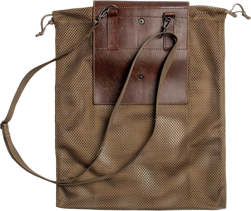 Mesh Bag On Belt Wearing Mushroom Hunting Bag, Fruit Picking Bag Vegetable Harvest Apples Berry Garden Bag Belt, Durable PU Leather Mesh Bag Waist Fixing Belt Loop - Handmade Lifestyle Shop