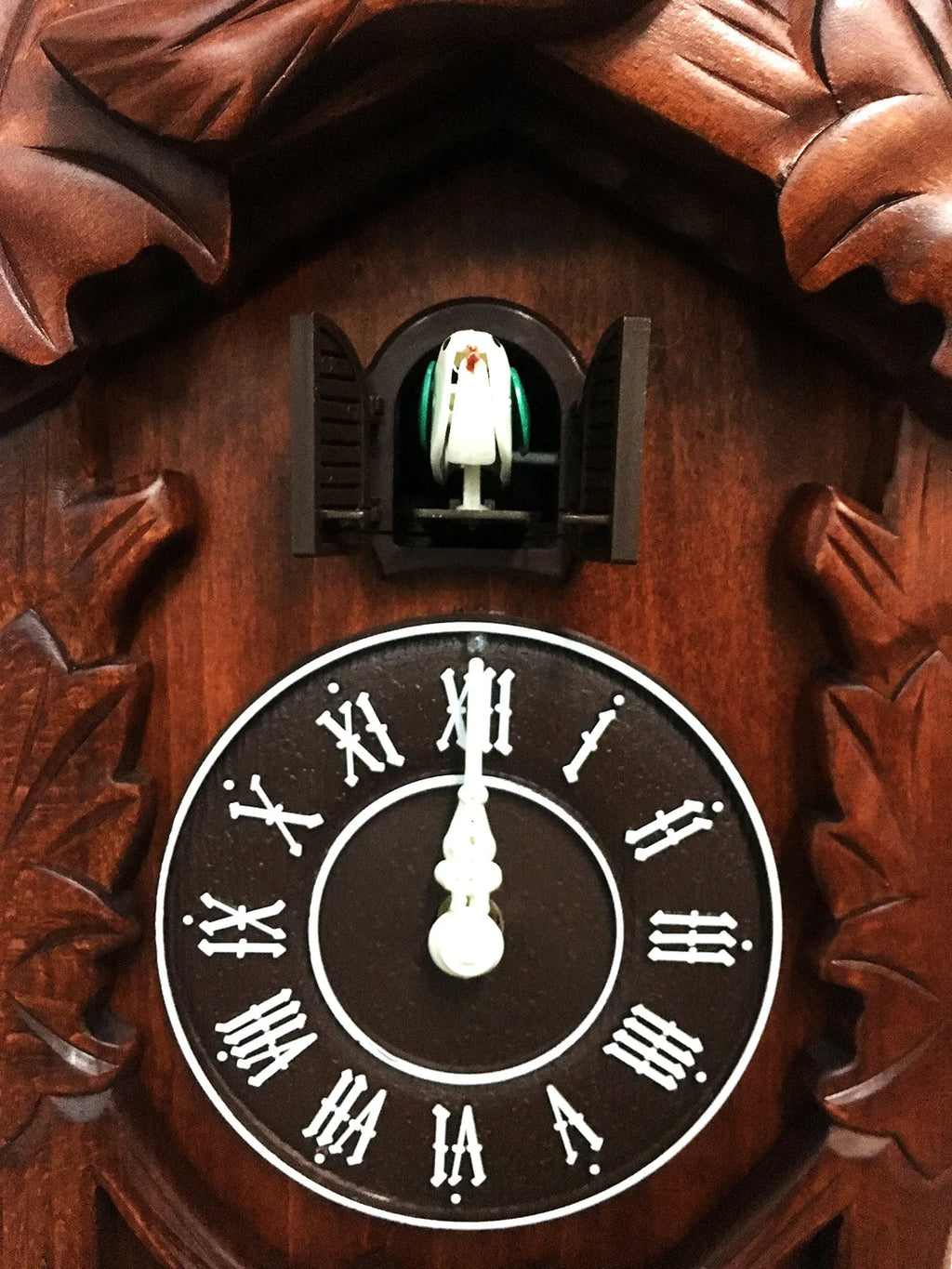 Rylai Cuckoo Clock Vintage Large Wooden Wall Clock Handcrafted 13x9.5 Inch Brown - Handmade Lifestyle Shop