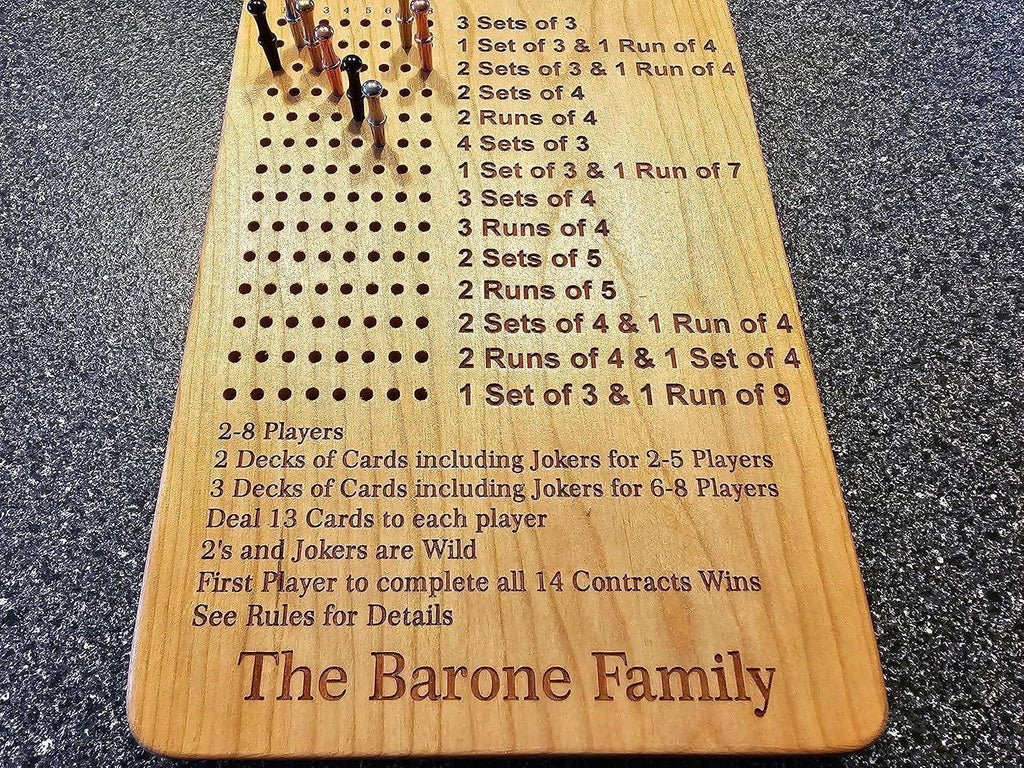 8 Player Frustration Rummy Game Board - Handmade Lifestyle Shop