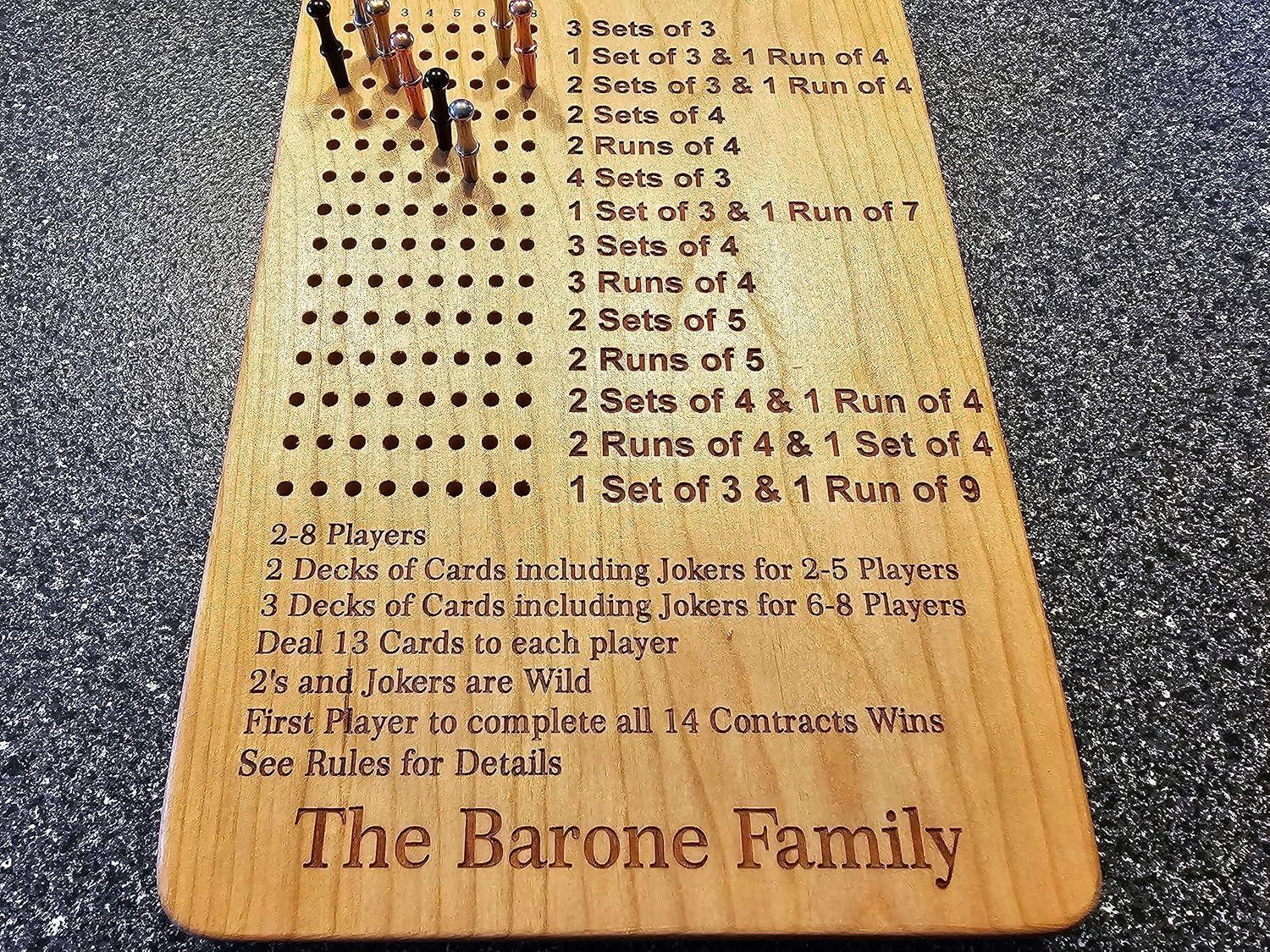 8 Player Frustration Rummy Game Board - Handmade Lifestyle Shop